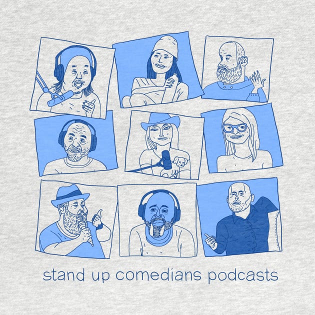 stand up comedians podcasts by croquis design